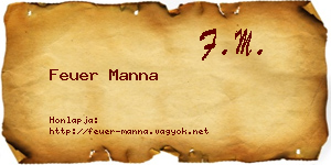 Feuer Manna névjegykártya